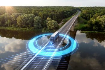 Autonominio sunkvežimio vizija (Shutterstock nuotr.)