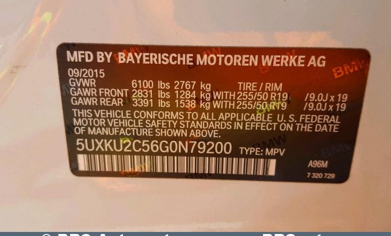 BMW X6 xDrive35i Automatas 2016 full